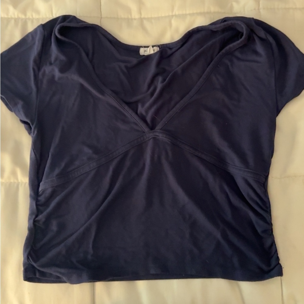 Garage Navy Crop Top